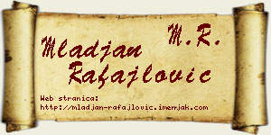 Mlađan Rafajlović vizit kartica